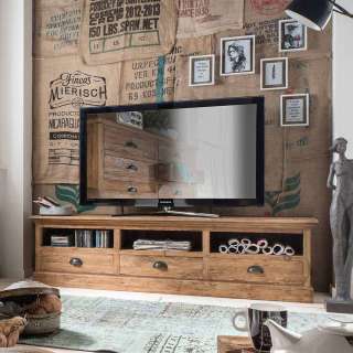 TV Unterschrank aus Teak Recyclingholz 180 cm