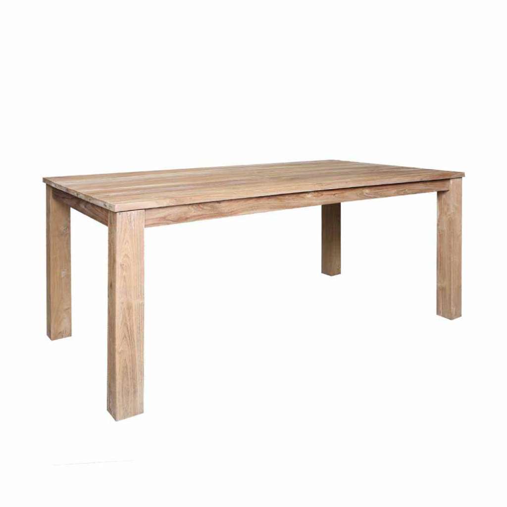 Esszimmertisch aus Teak Massivholz unbehandelt