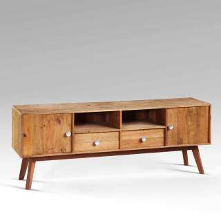 TV Board aus Teak Recyclingholz Retro Look