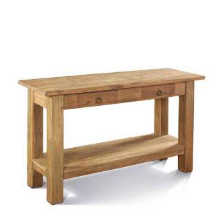 Konsolentisch aus Teak Massivholz 2 Schubladen