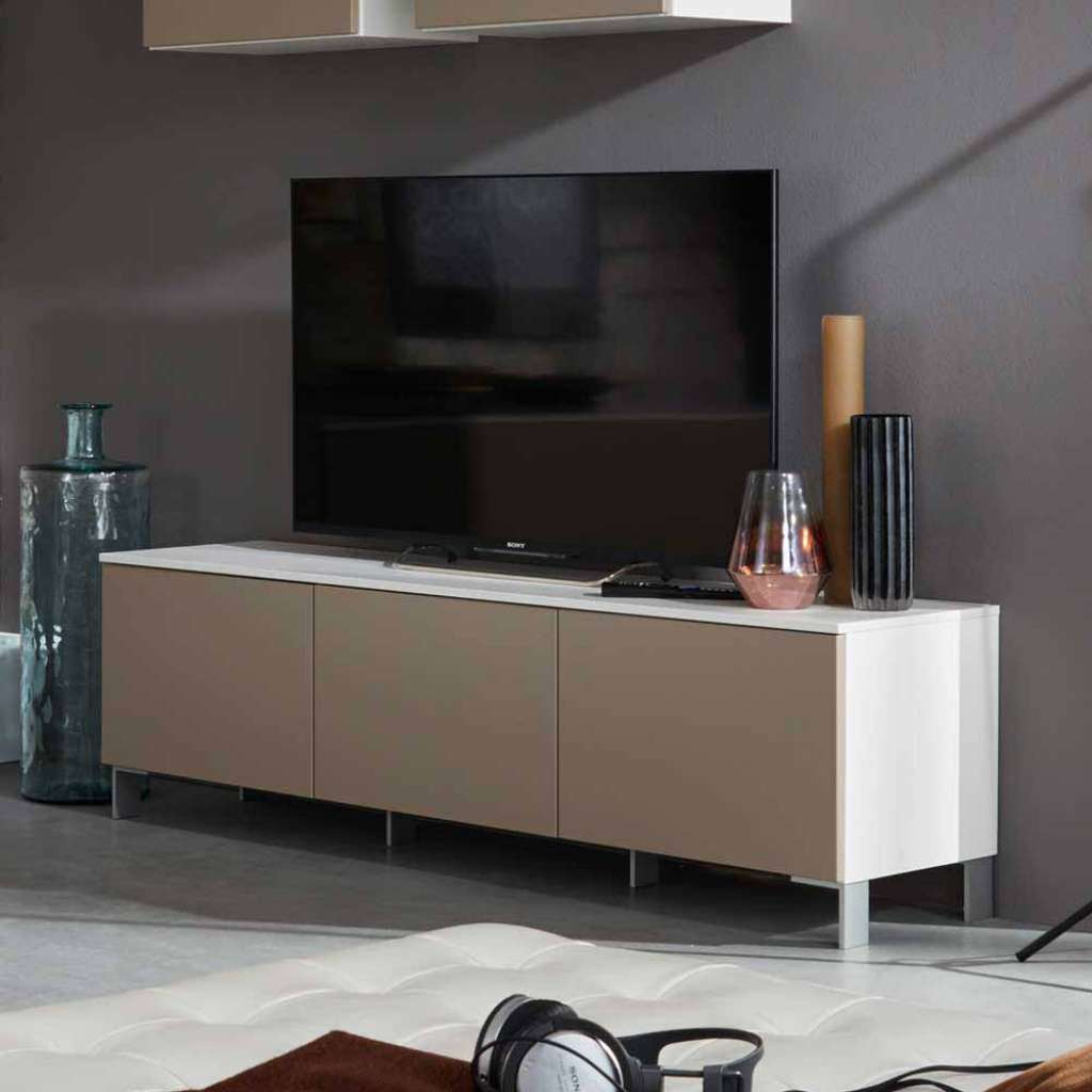 TV Unterschrank in Weiß Beige 170 cm