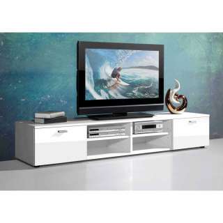 Fernsehtisch in Weiß Hochglanz 160 cm