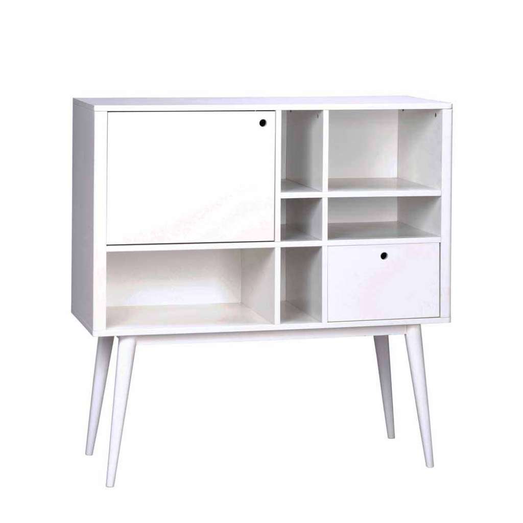 Wohnzimmer Highboard in Weiß mit offenen Fächern