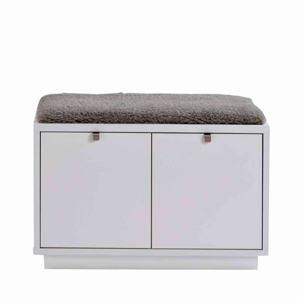 Dielenbank mit Schubladen Weiß