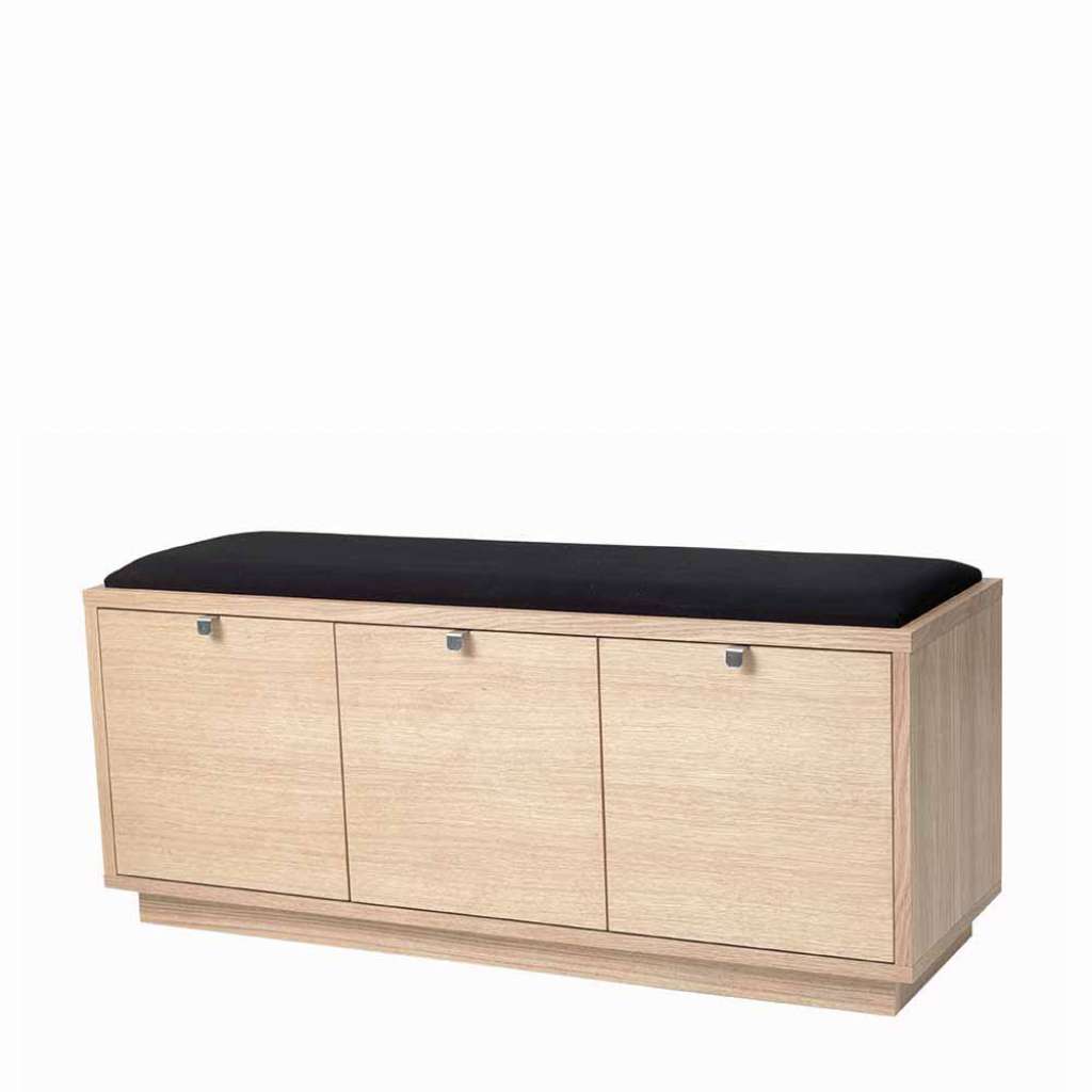 Garderobenbank mit Eiche furniert Schubladen