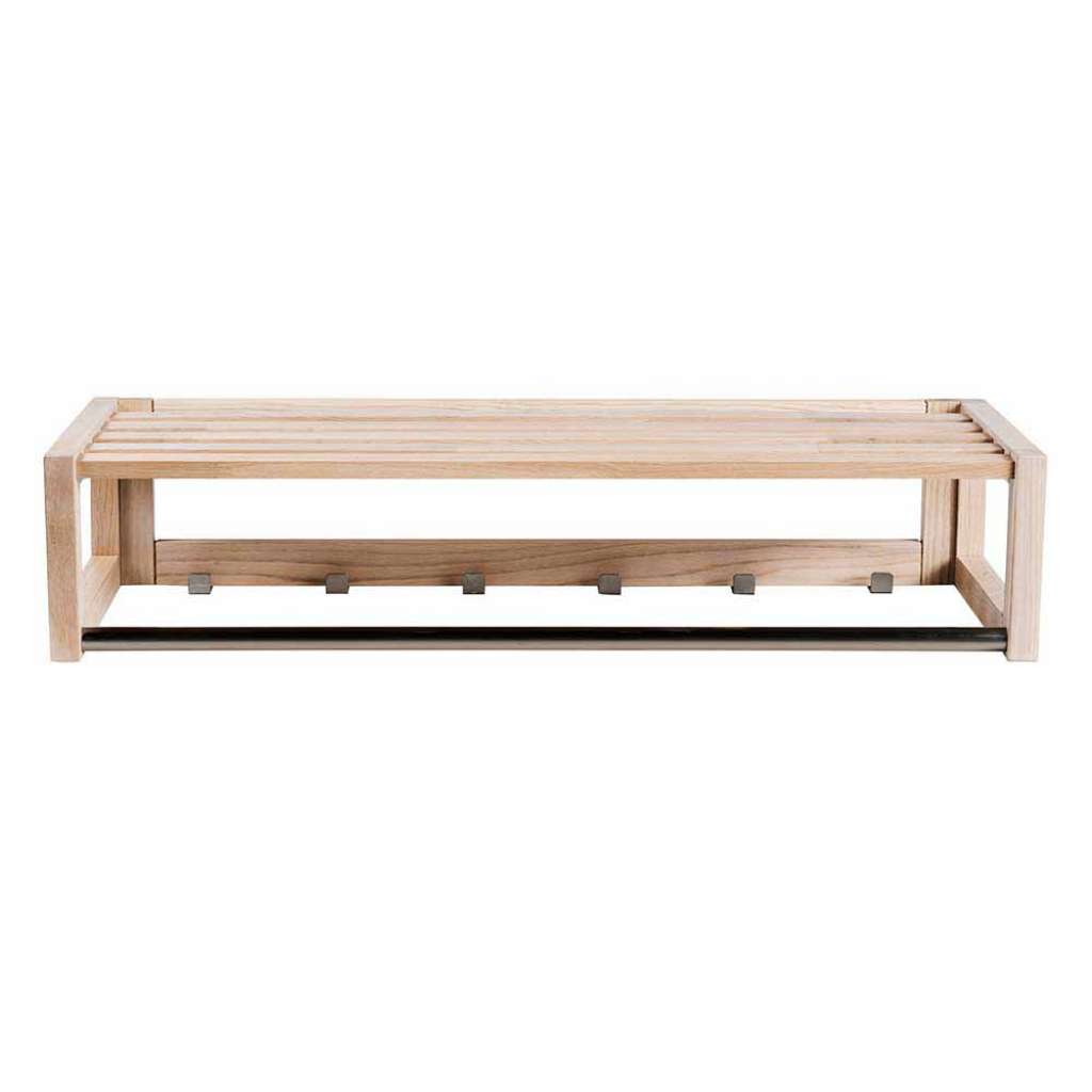 Wandgarderobe aus Eiche Massivholz 80 cm breit
