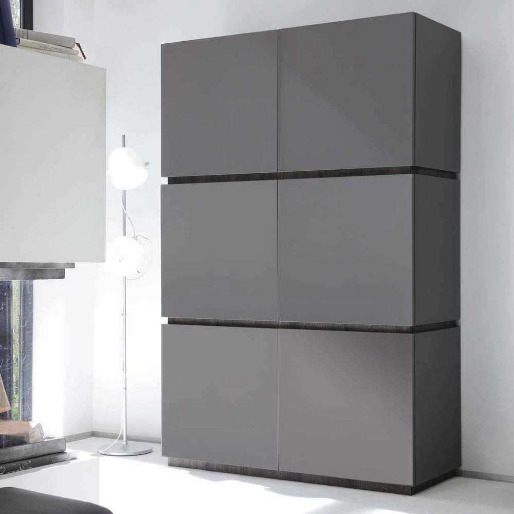 Schrank 6 türig Anthrazit Wenge