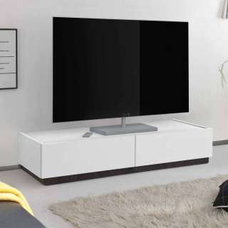 TV Kommode in Weiß 2 Schubladen