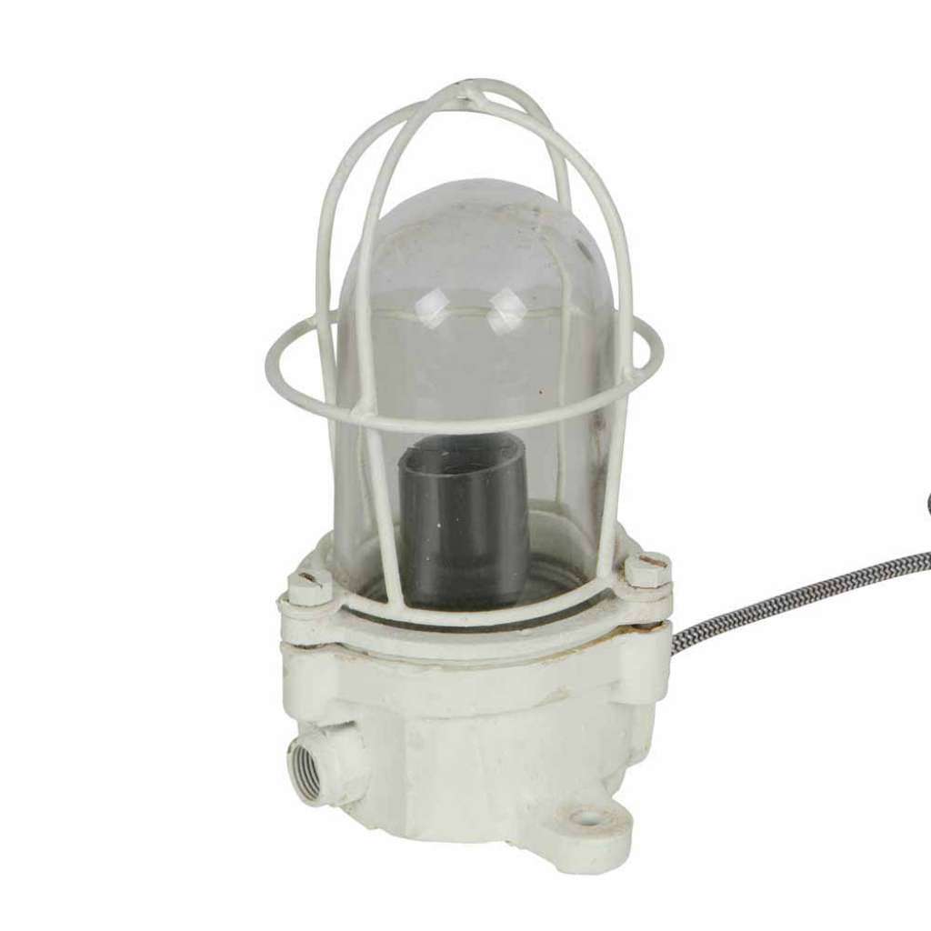 Industry Tischlampe in Weiß Metall