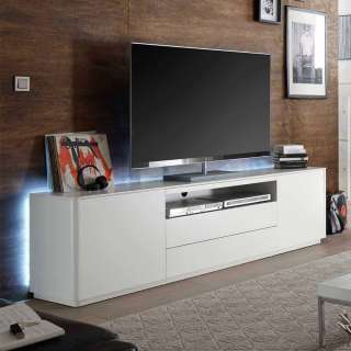 TV Schrank mit LED Beleuchtung Weiß