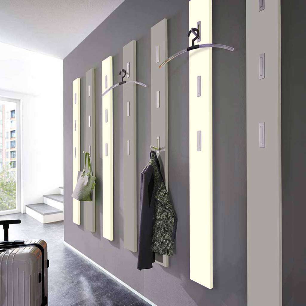 Garderobe mit klappbaren Haken Beige