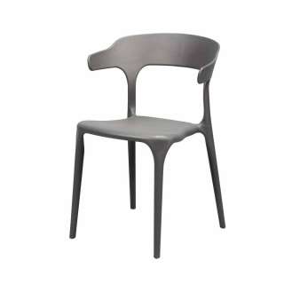Stuhl Set aus Kunststoff Grau (4er Set)