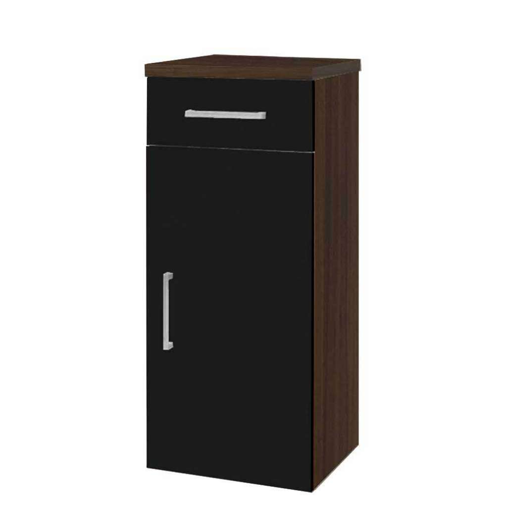 Hängeunterschrank für Bad Schwarz Walnuss