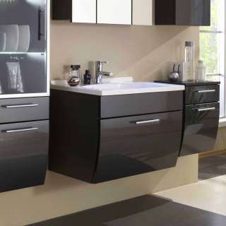 Waschtischunterschrank in Anthrazit Hochglanz 70 cm