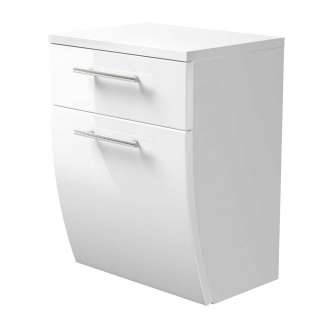 Hochglanz Unterschrank in Weiß 40 cm breit