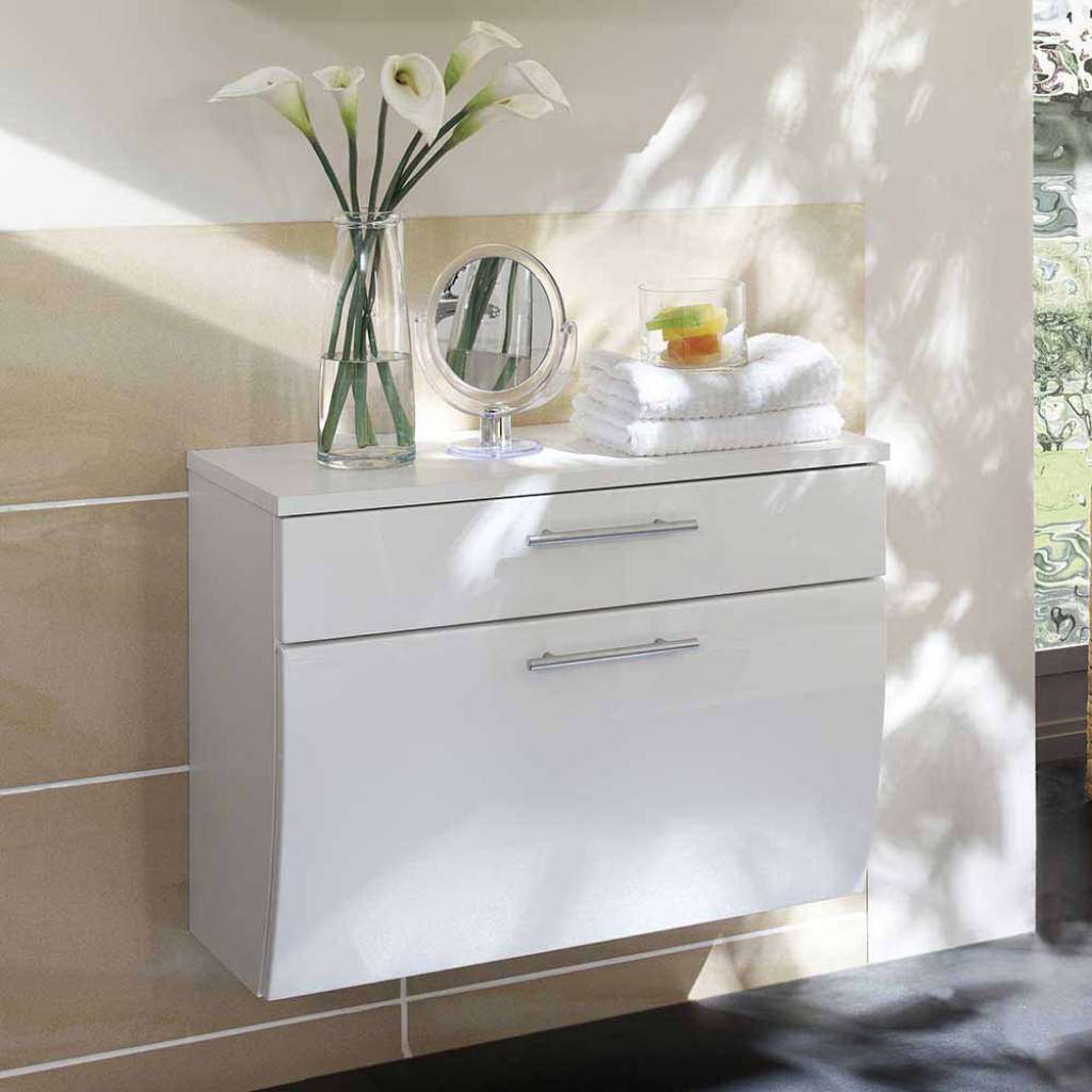 Badezimmer Unterschrank mit Schublade und Klappe hängend
