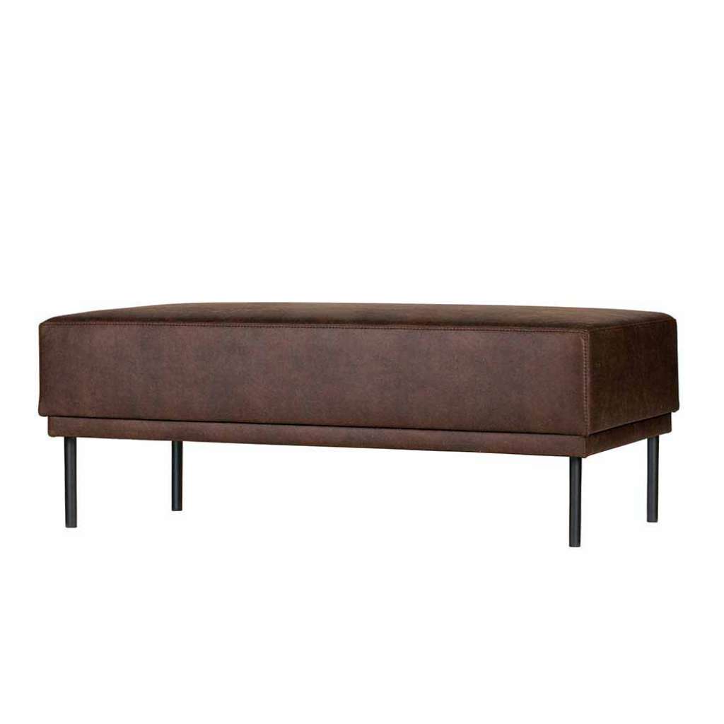 Sofa Hocker in Braun recycling Leder