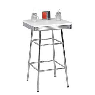 Bartisch im American Design Weiß Aluminium