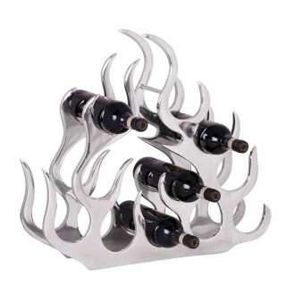 Design Weinregal aus Aluminium Flammen Design