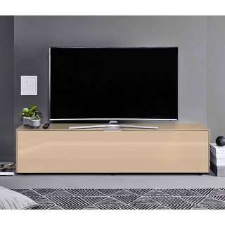 TV Board in Beige Glas schalldurchlässig