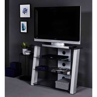 Fernsehmöbel aus Glas Stahl