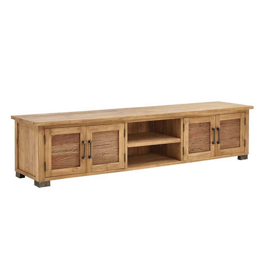 TV Unterschrank aus Teak Recyclingholz 240 cm