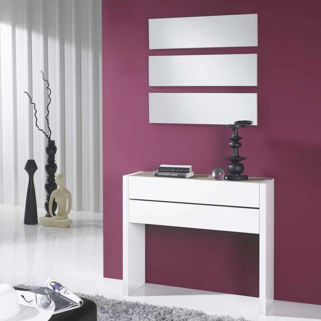 Flurgarderobenset in Weiß Hochglanz Eiche Sonoma modern (4-teilig)