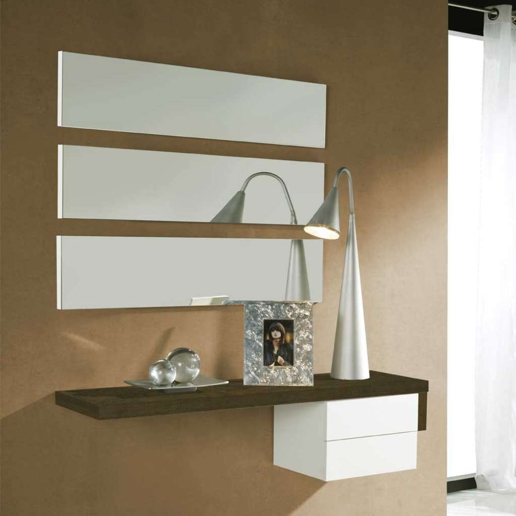 Möbel für Flur Weiß Hochglanz Braun (4-teilig)