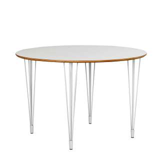 Design Tisch in Weiß oval