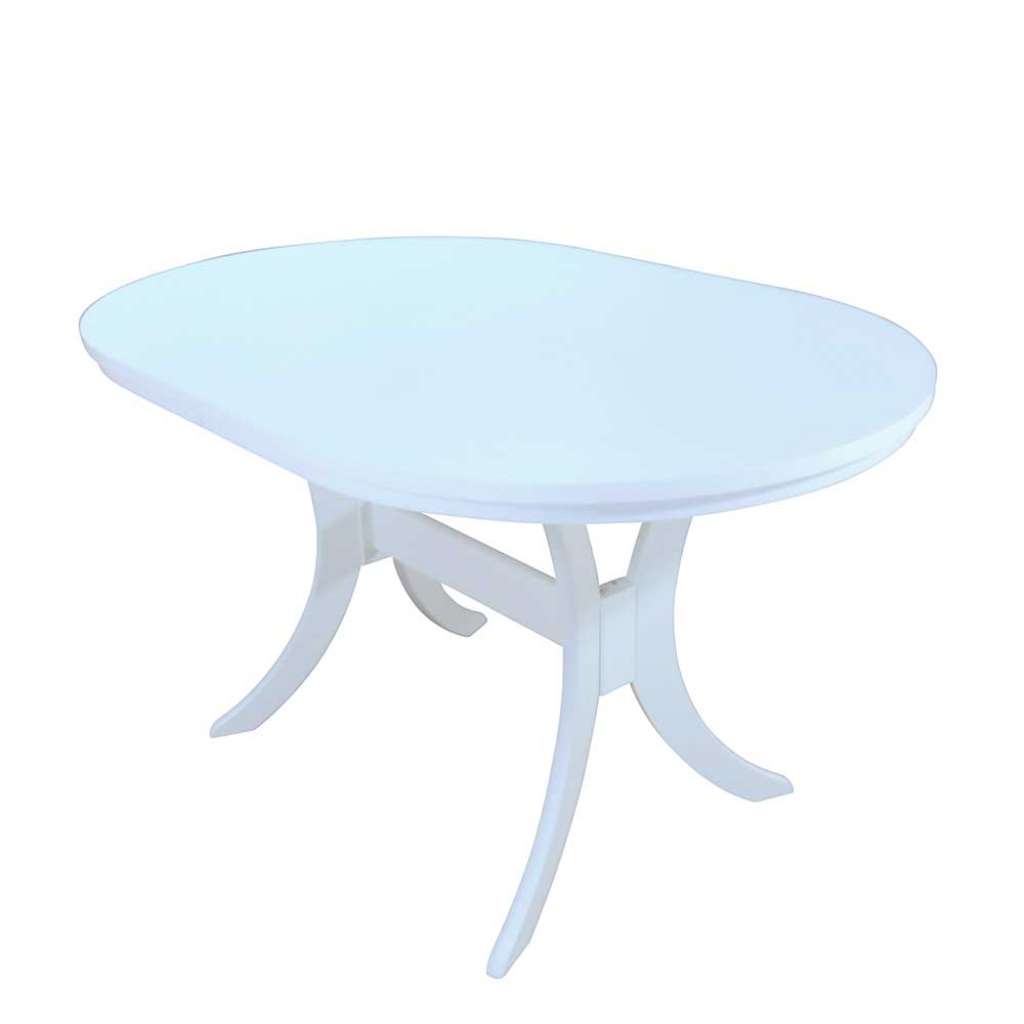 Esstisch in Weiß ausziehbar oval