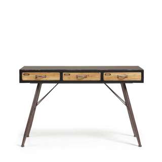 Design Konsolentisch aus Tanne Schwarz 120 cm