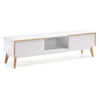 TV Unterschrank in Weiß Eiche 150 cm