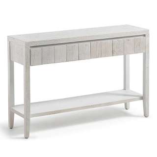 Flur Konsolentisch mit White Wash Effekt Kiefer Recyclingholz