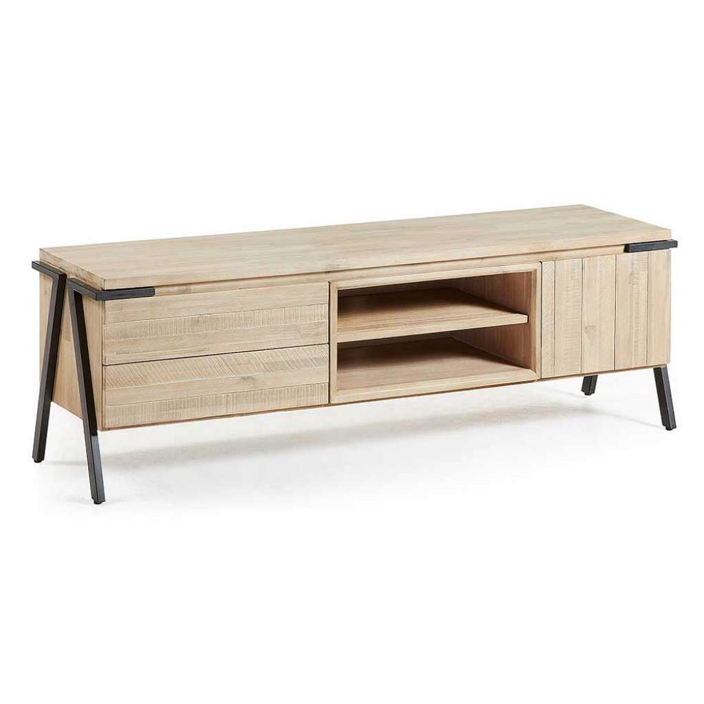 TV Unterschrank aus Akazie hell 165 cm breit