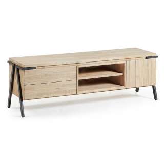 TV Unterschrank aus Akazie hell 165 cm breit
