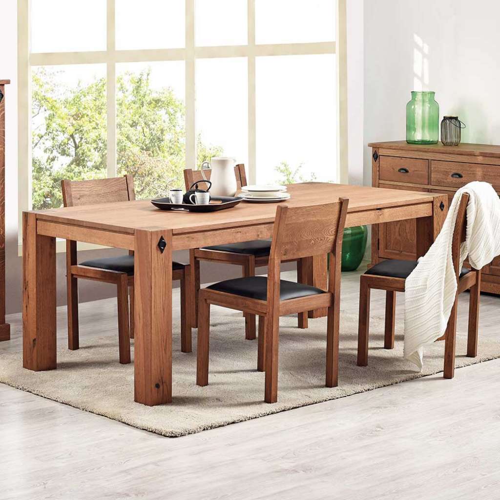 Esszimmergruppe aus Eiche mit Antik Finish Landhaus (5-teilig)