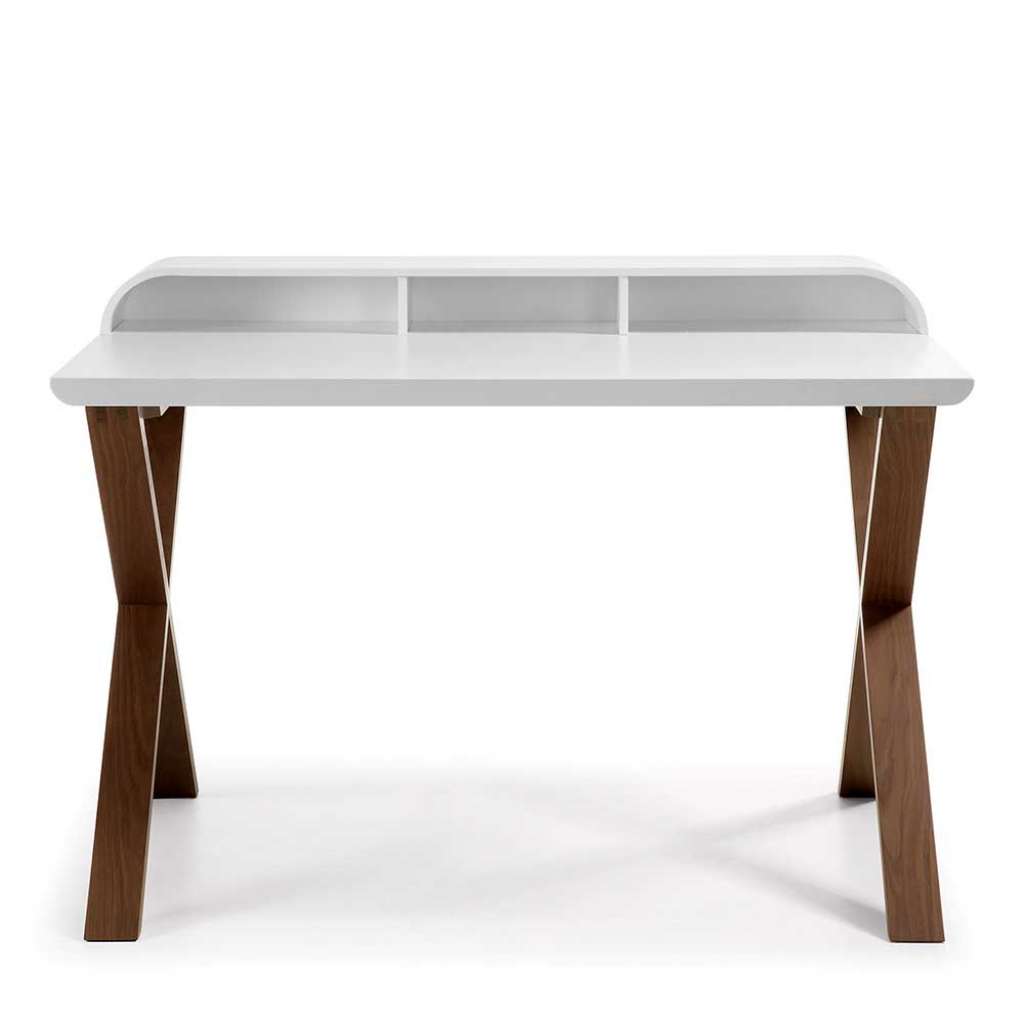 Sekretär Schreibtisch in Weiß Eiche 120 cm