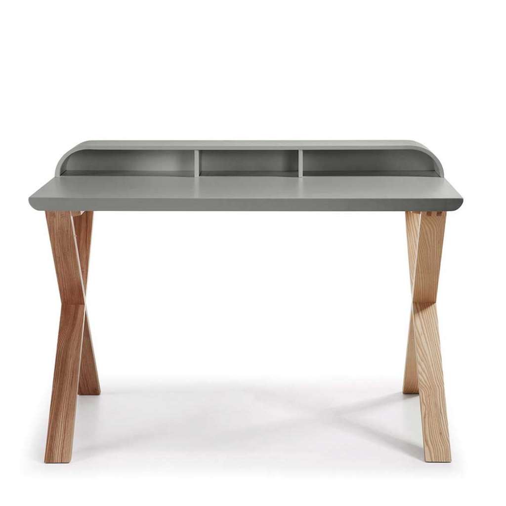 PC Tisch in Hellgrau Eiche 120 cm breit