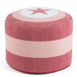 Jugendzimmer Pouf in Rosa Pink Stern Motiv