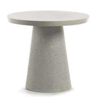 Runder Tisch aus Leichtbeton Grau