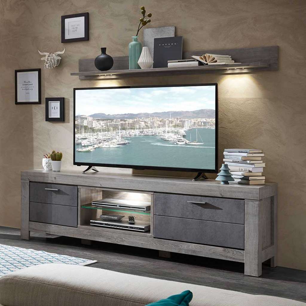 TV Board mit LED Beleuchtung 180 cm breit
