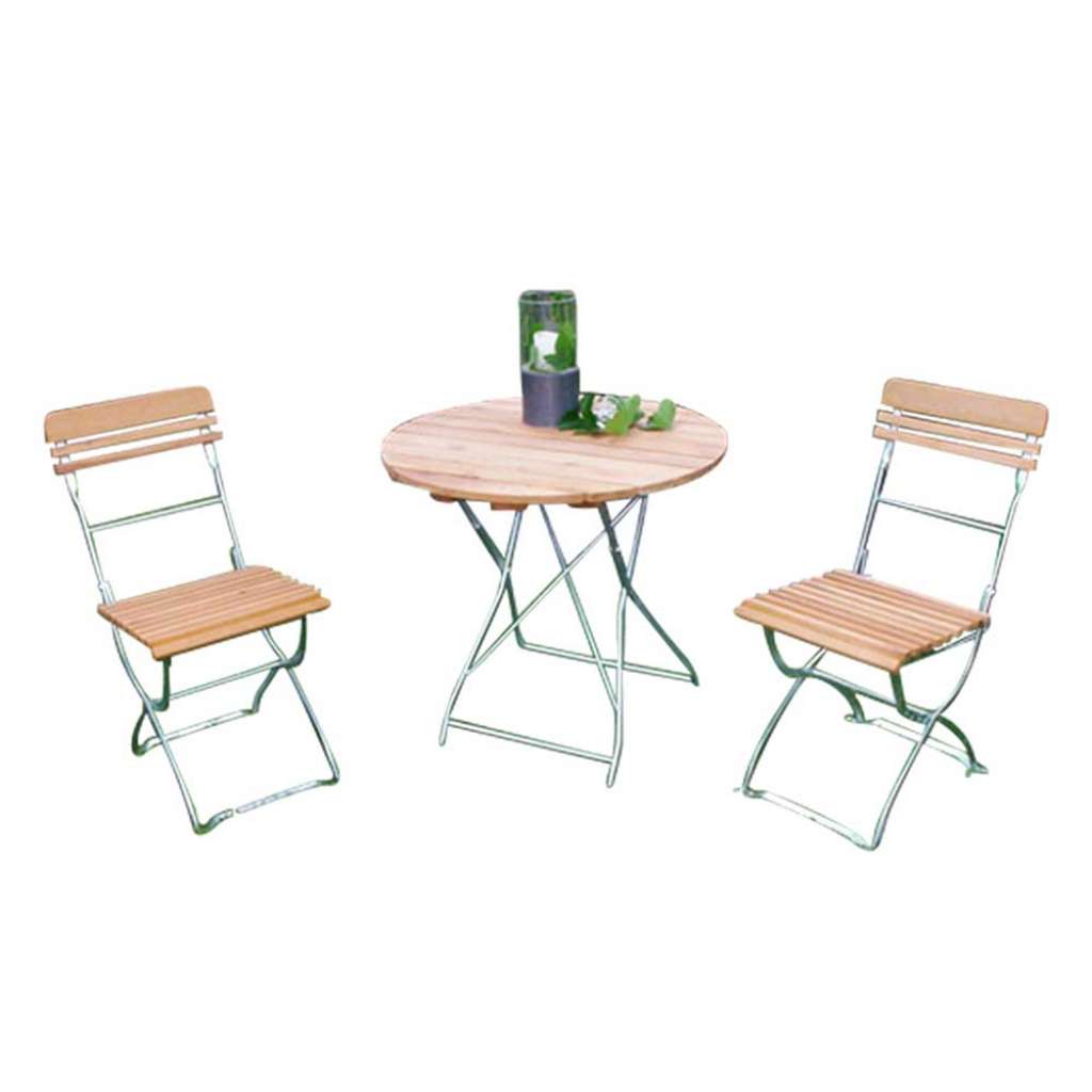 Balkongruppe mit rundem Klapptisch Klassich (3-teilig)