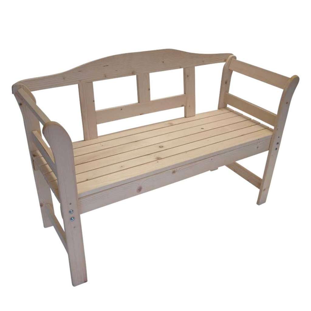 Garten Friesenbank aus Kiefer Massivholz 120 cm breit