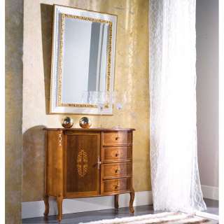 Barockmöbel Set Nussbaum furniert Spiegel (2-teilig)