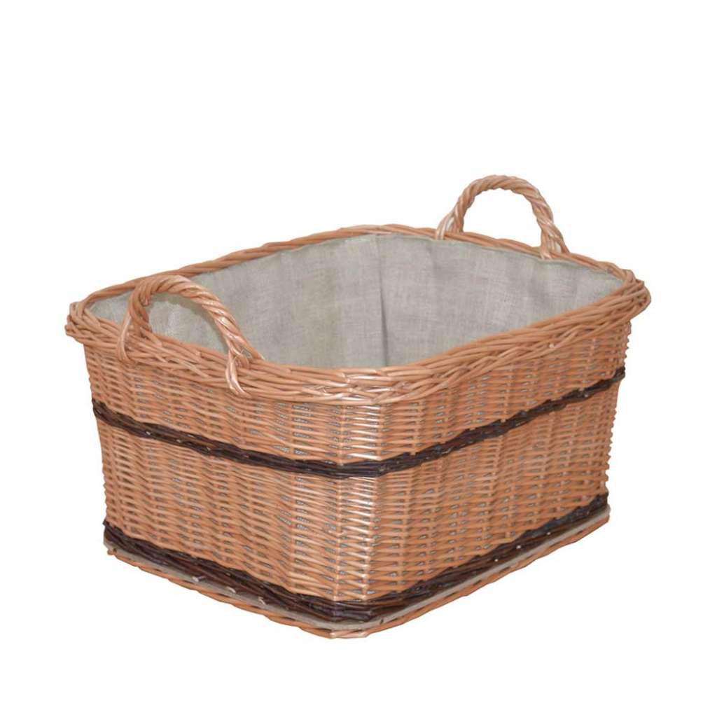 Weidnkorb für Kaminholz Honigfarben