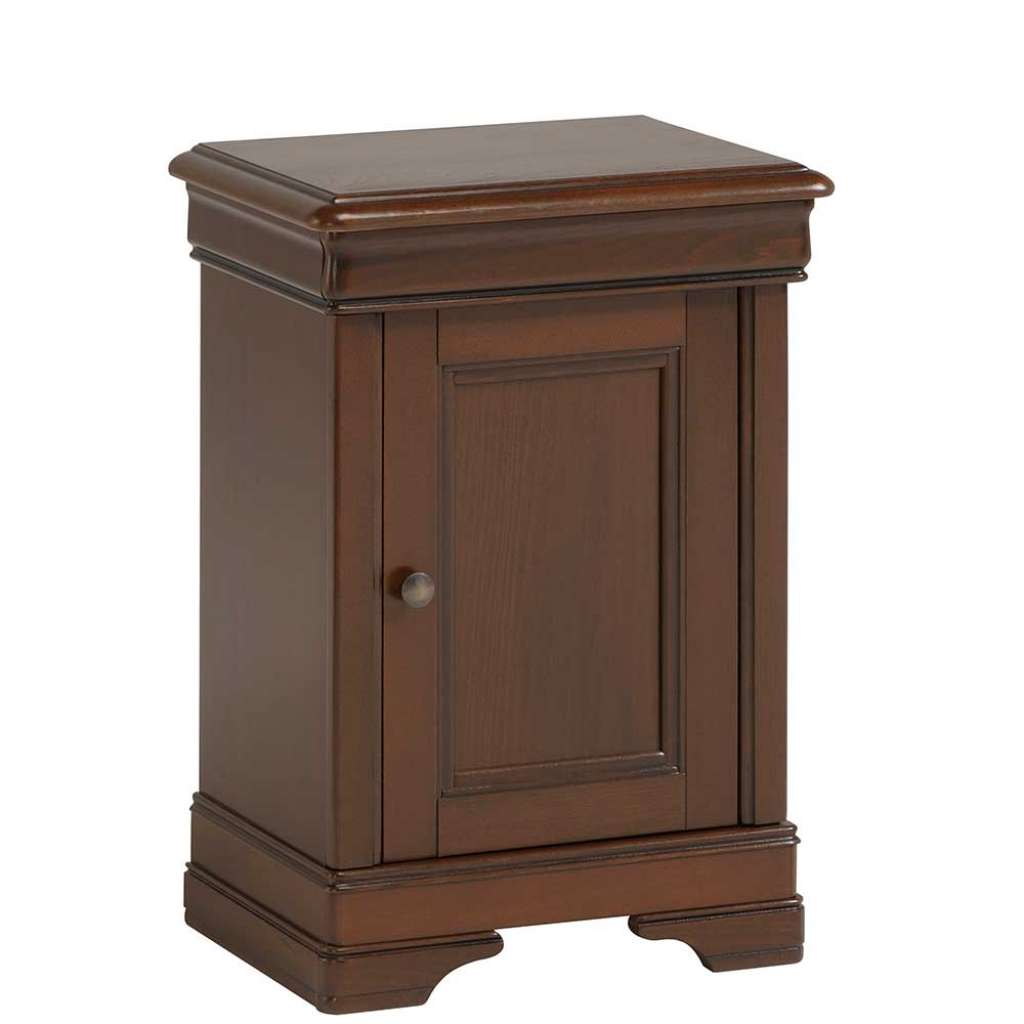 Nachtschrank in Walnussfarben Buche (2er Set)