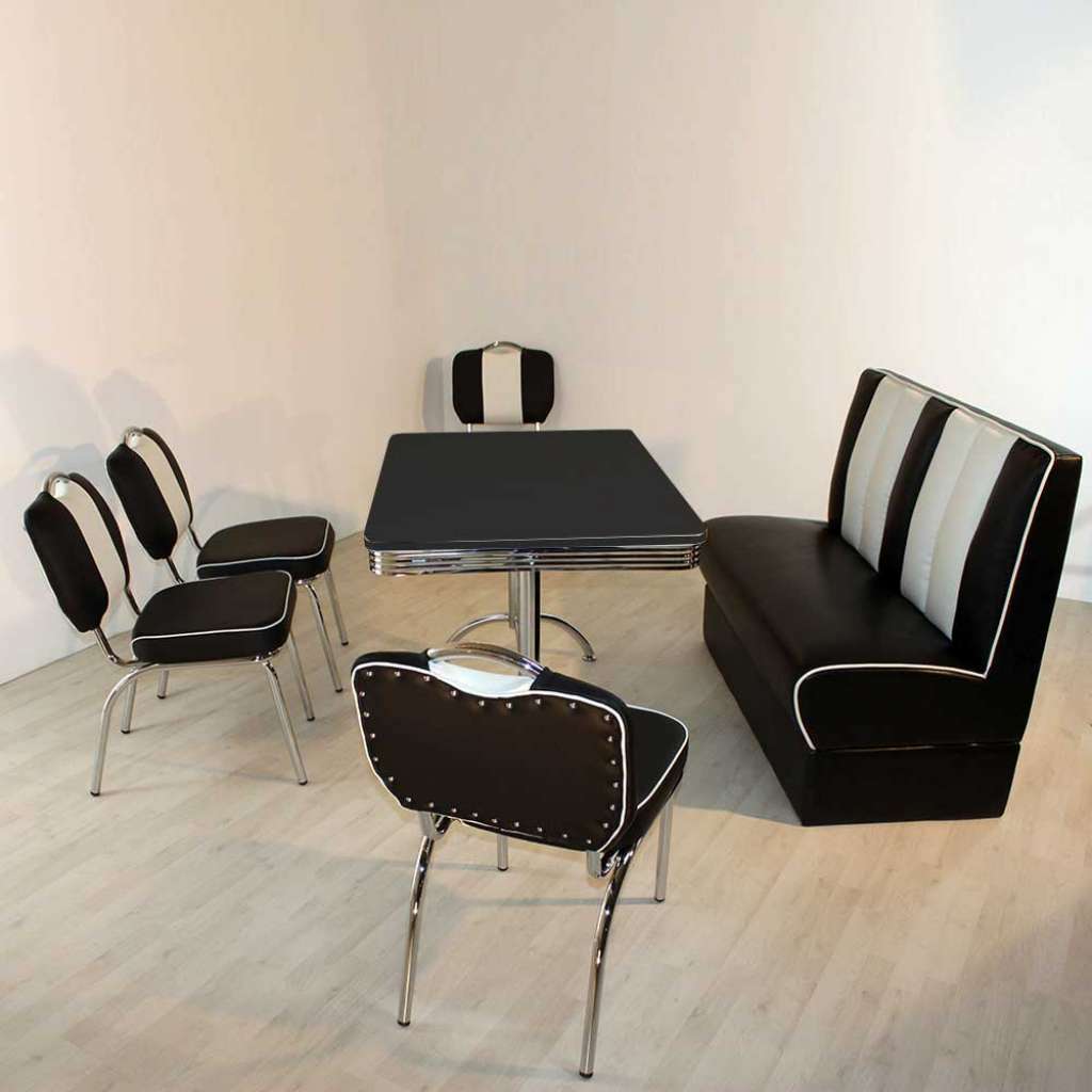 Bistro Essgruppe im Retro Look Bank (6-teilig)
