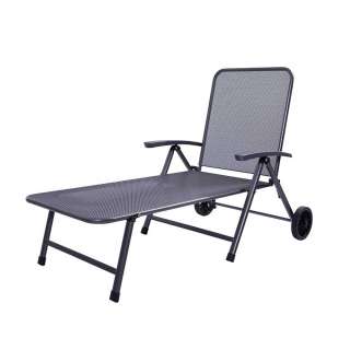 Garten Rolliege aus Metall Armlehnen