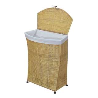 Klapp Wäschekorb in Beige Rattan