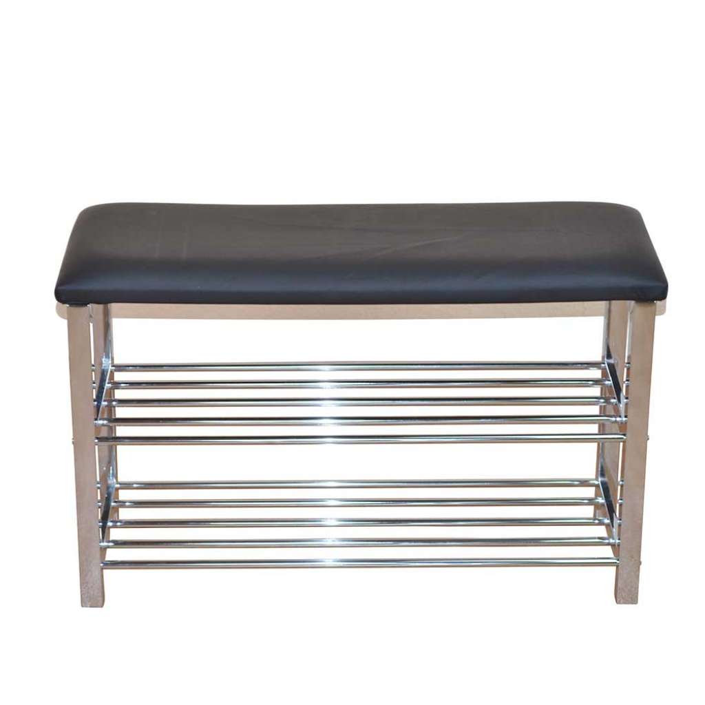 Flurbank mit Schuhablage Schwarz Chorm